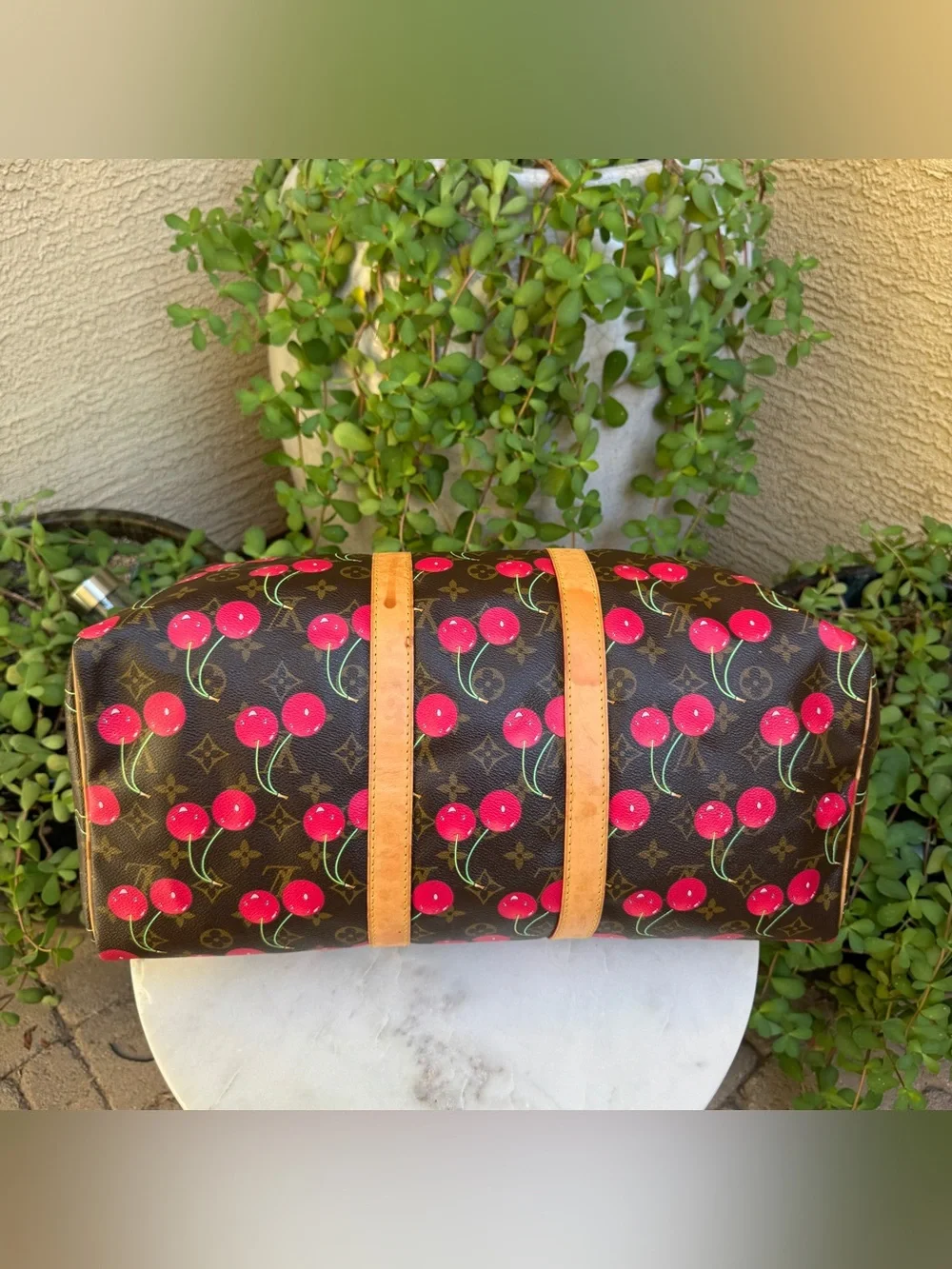Louis Vuitton x Takashi Murakami Vintage Cherry Keepall 45